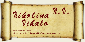 Nikolina Vikalo vizit kartica